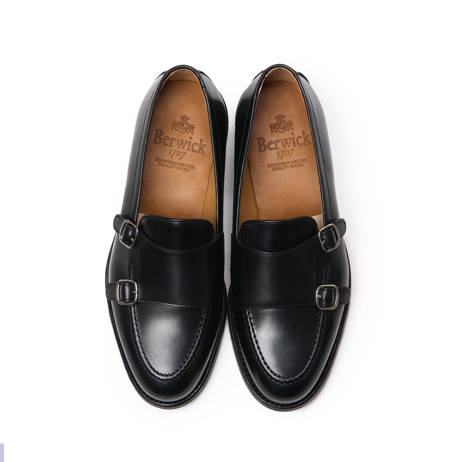 Berwick1707 | ダブルモンクストラップローファー | 4340BCDABK