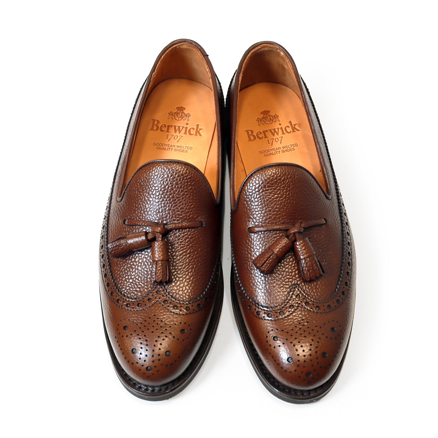 【美品】Berwickタッセルローファー UK6 ブラウン Vibramソール Berwick1707 | タッセルローファー | 5813MADADB – バーウィック