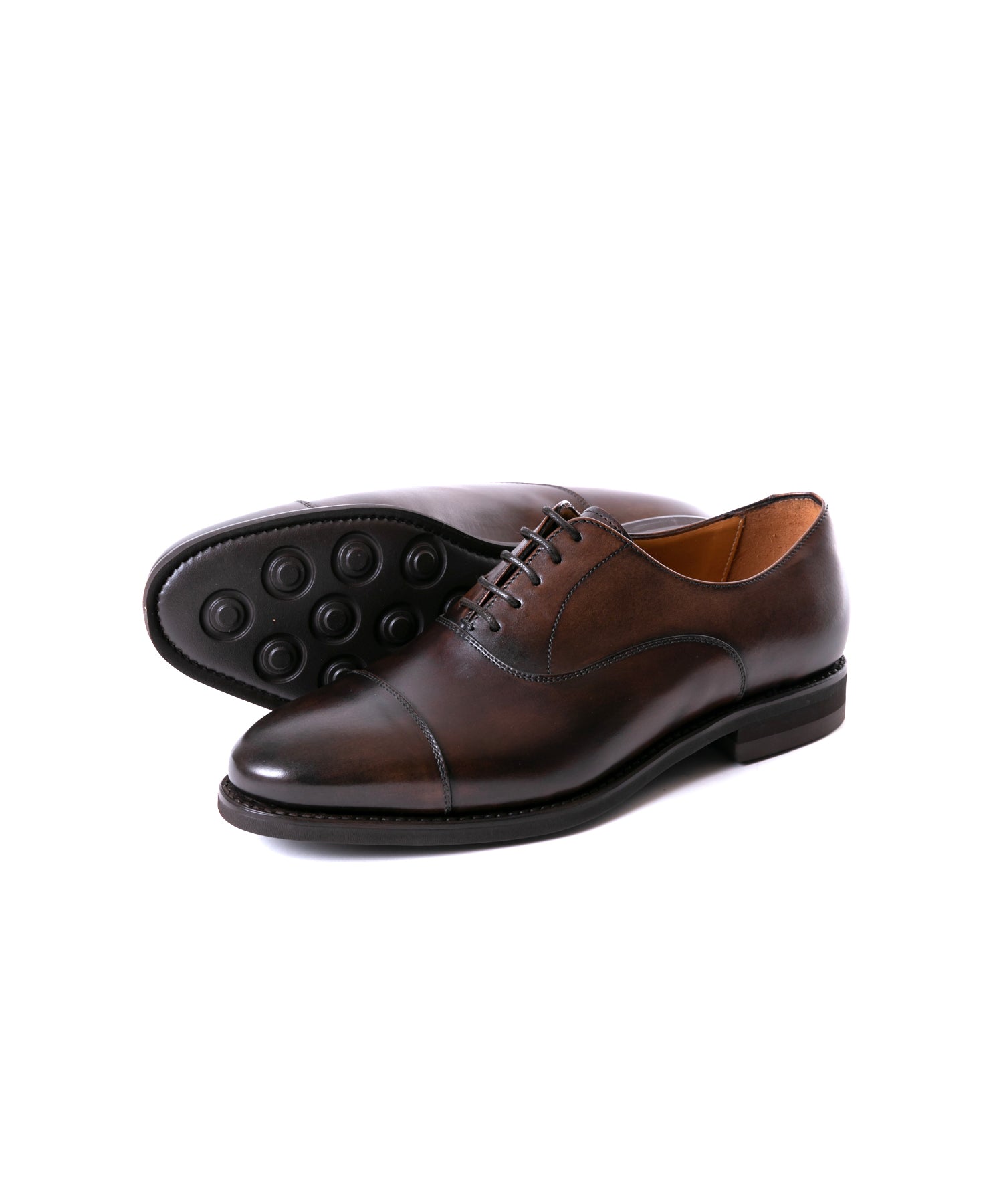 【メンズブランド革靴】バーウィック　25.0cm　人気ストレートチップ　ブラウン
